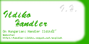 ildiko handler business card